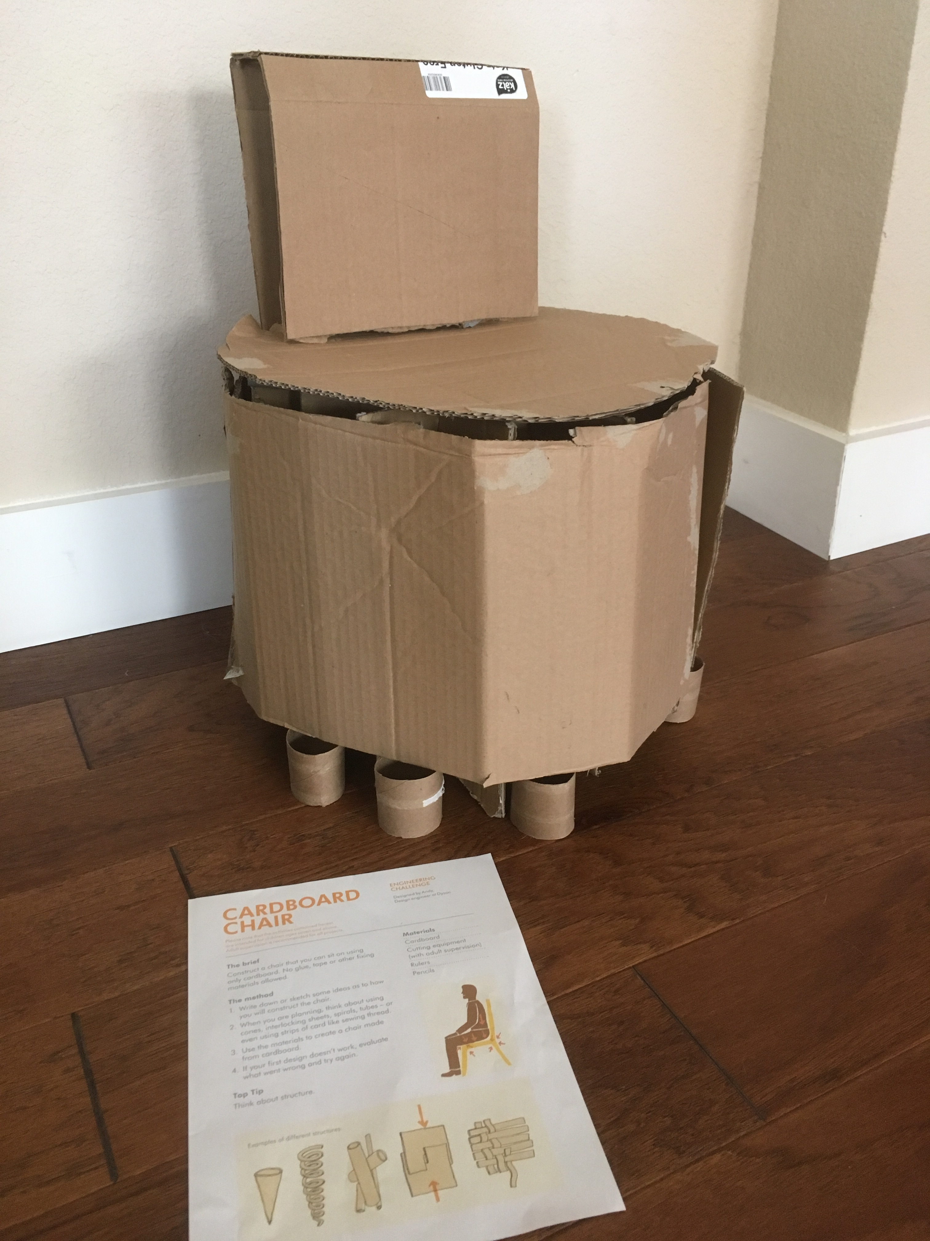 Cardboard Chair STEM Challenge Teach Kids Engineering